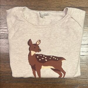 Halogen Cream and Brown Deer Sweater